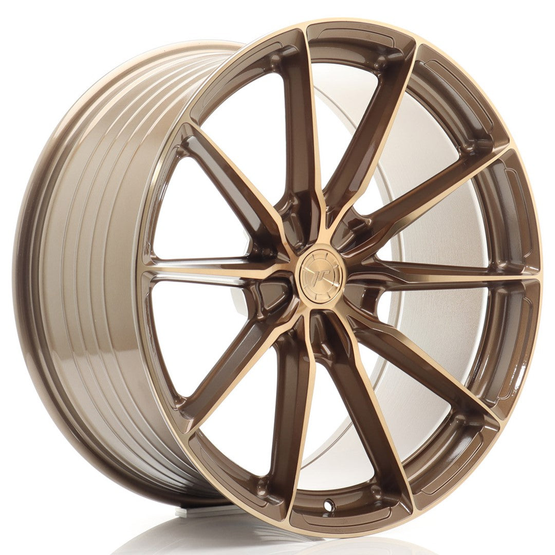 JR Wheels JR372110F25X1074BZP - JR37 21x10 ET10-41 5H BLANK Platinum Bronze
