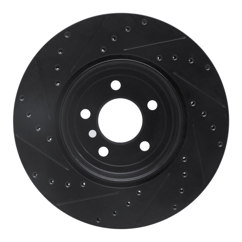 R1 Concepts R1 13-21 BMW 428I xDrive Coupe & Convertible Rear Right Drilled & Slotted Black Brake Rotor