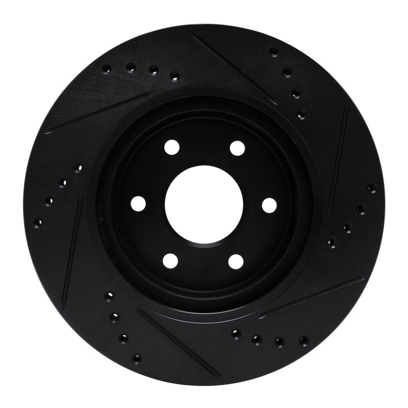 R1 Concepts R1 16-22 Nissan NP300 Frontier (Mexico) Front Left Drilled & Slotted Black Brake Rotor