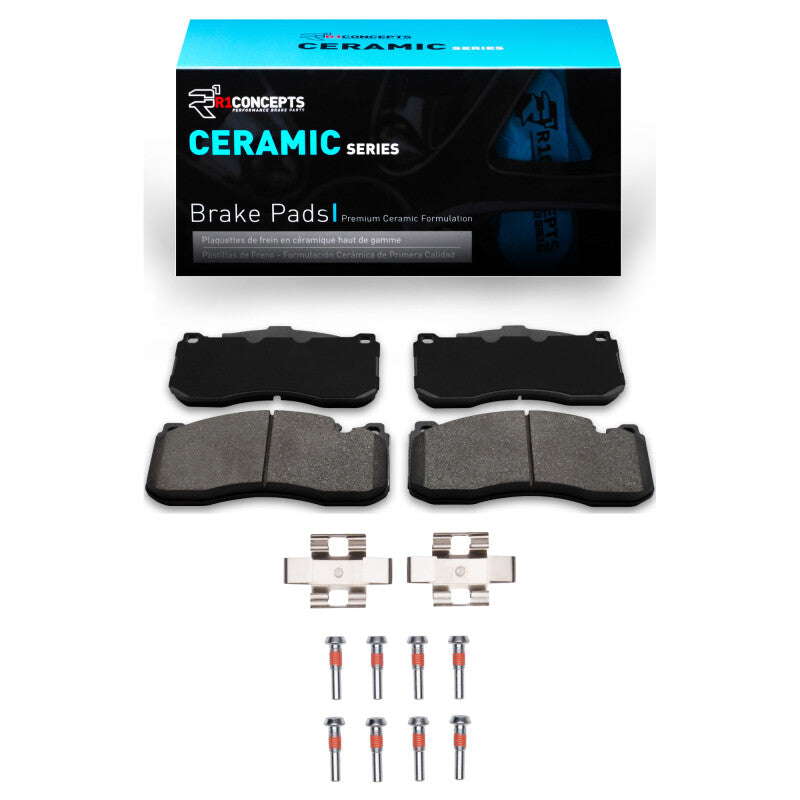 R1 Concepts R1 2006-2013 BMW 135I Front R1 Ceramic Pads & Hardware Kit