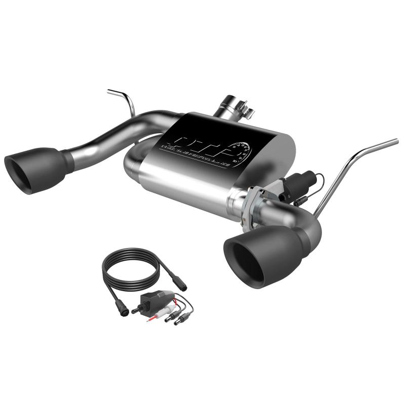 QTP 2007-2018 Jeep Wrangler JK QTP Screamer Axle Back Black Tips