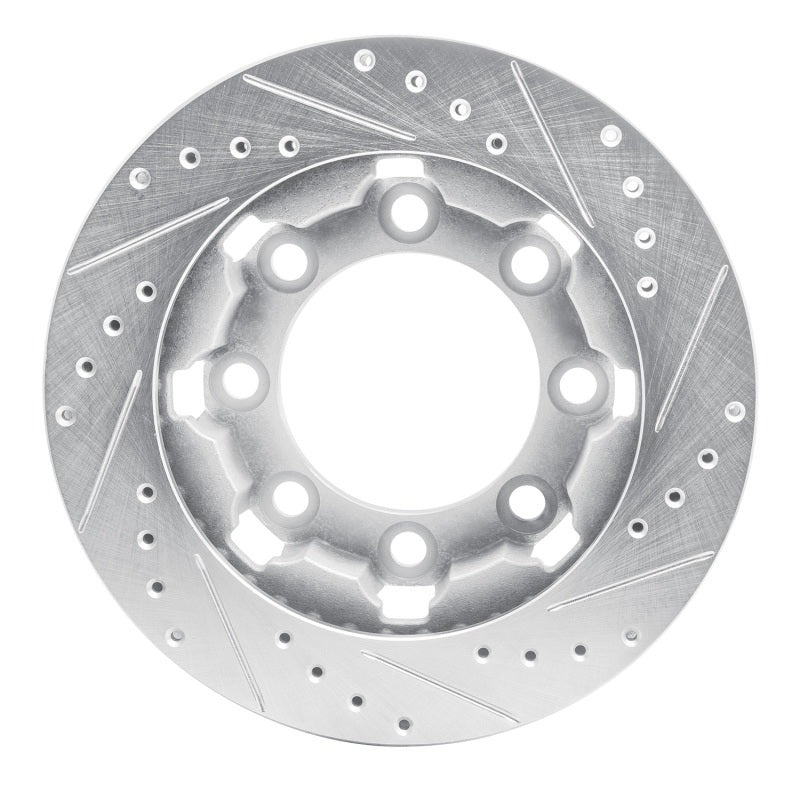 R1 Concepts R1 75-93 Dodge W300 Front Left Drilled & Slotted Silver Brake Rotor