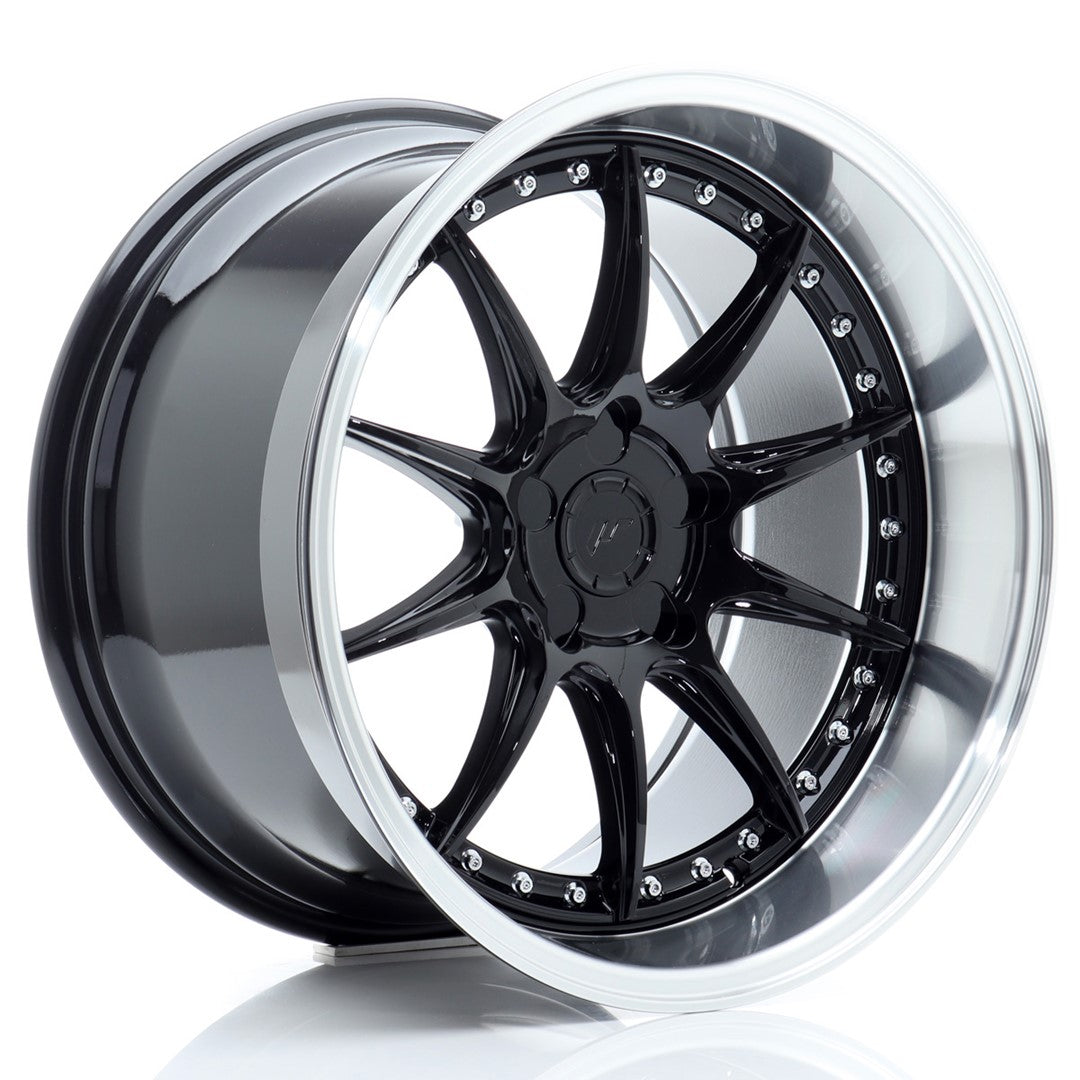 JR Wheels JR41181055X1572GBL - JR41 18x10,5 ET15-25 5H BLANK Gloss Black w/ Machined Lip
