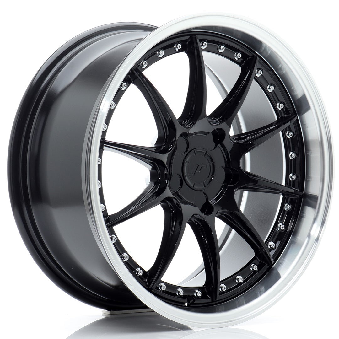 JR Wheels JR4118855X1572GBL - JR41 18x8,5 ET15-35 5H BLANK Gloss Black w/ Machined Lip