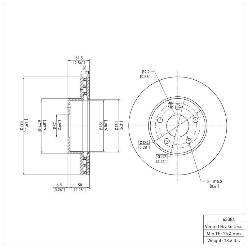 DFC 08-15 Mercedes-Benz C250 Front GeoSPEC Coated Rotor