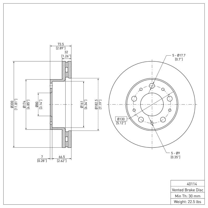 DFC 14-25 Ram ProMaster 1500 Front GeoSPEC Coated Rotor