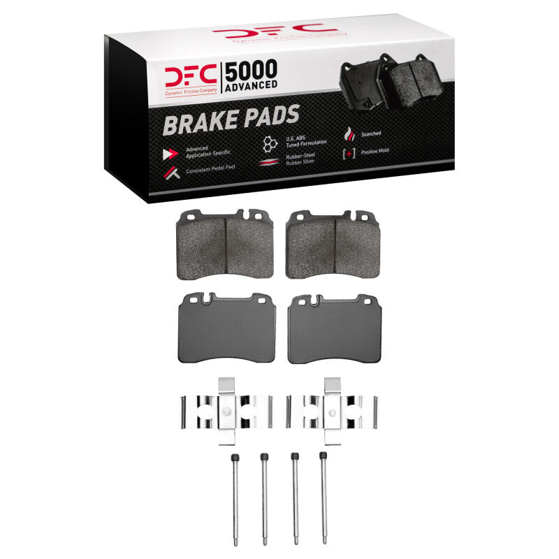 DFC 90-95 Mercedes-Benz E320 Front 5000 Advanced Low Metallic Brake Pads and Hardware Kit