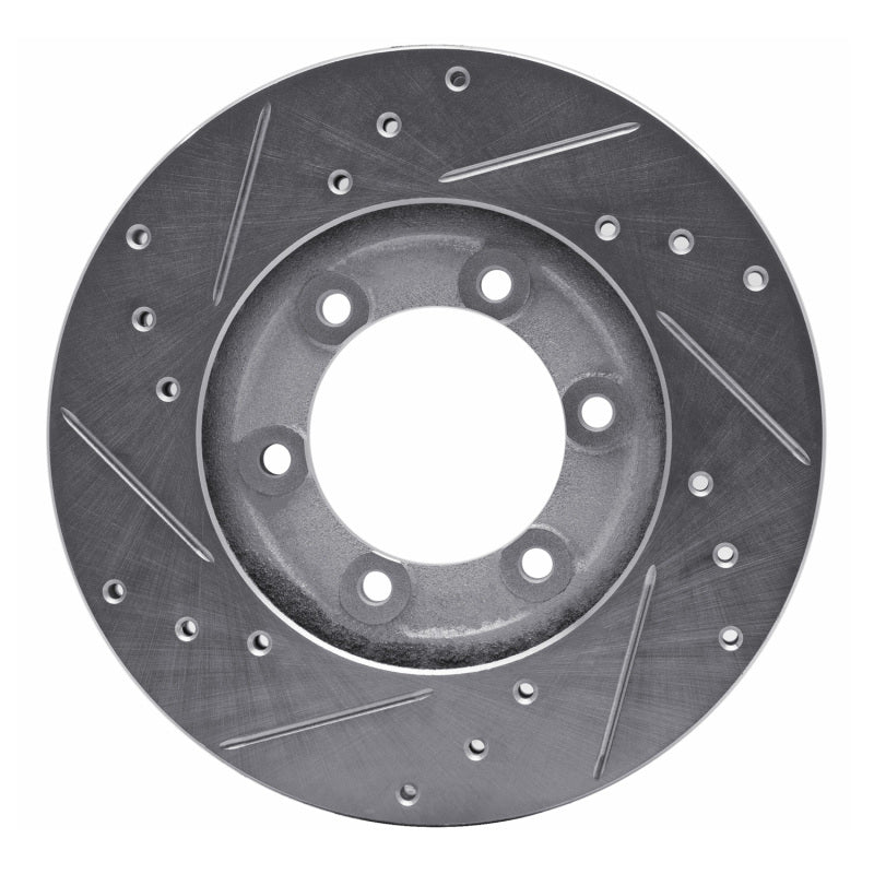 R1 Concepts R1 1986-1993 Mazda B2200 Front Right Drilled & Slotted Silver Brake Rotor