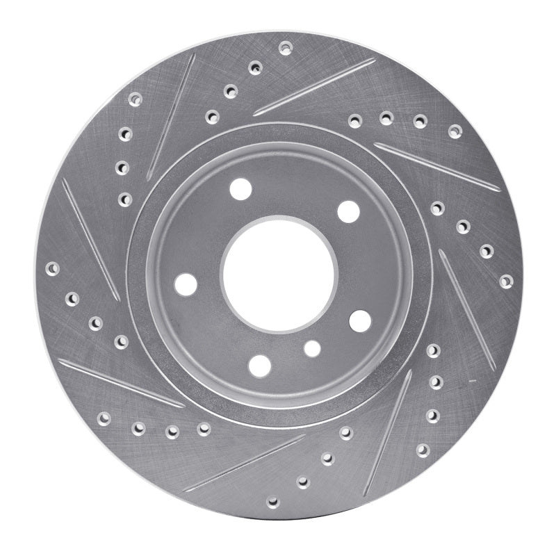 R1 Concepts R1 94-02 Land Rover Range Rover Front Right Drilled & Slotted Silver Brake Rotor
