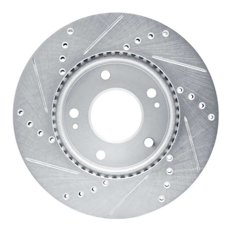 R1 Concepts R1 10-11 Kia SOUL Front Right Drilled & Slotted Silver Brake Rotor