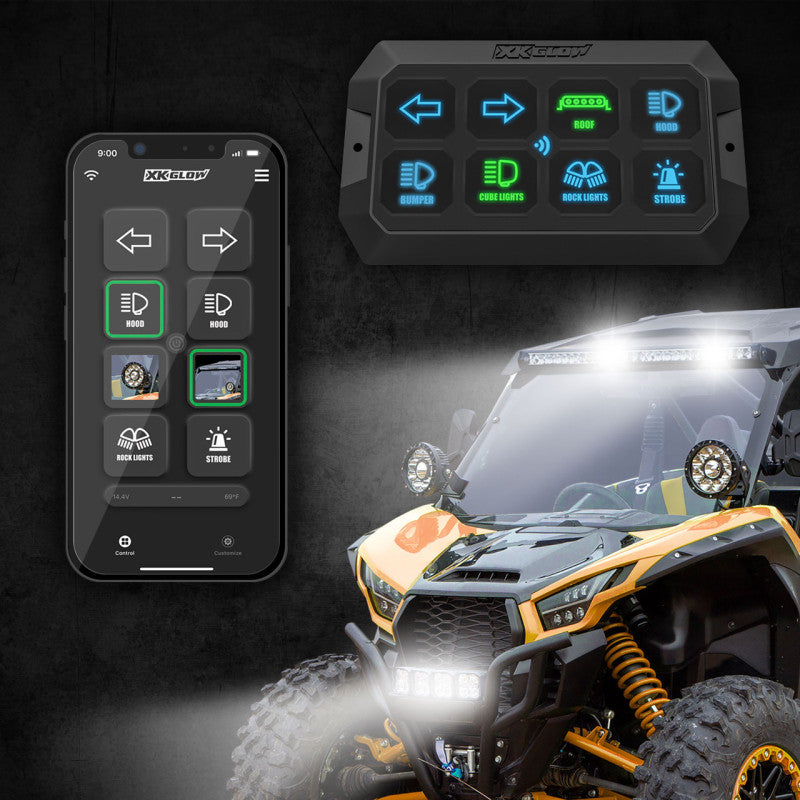 XKGLOW XK Glow XKcommand Bluetooth Switch Panel for Lights 12V Accessory Offroad
