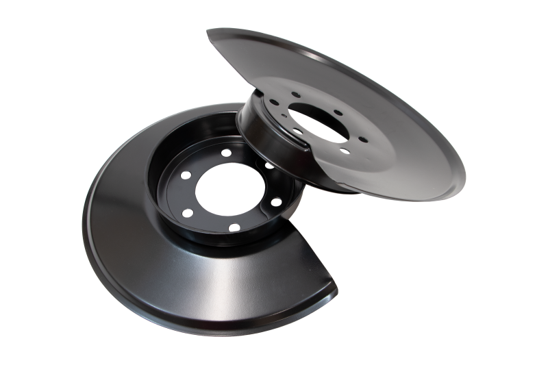 Kentrol 76-78 Jeep CJ Disc Brake Dust Cover Jeep Black Powdercoat Stainless