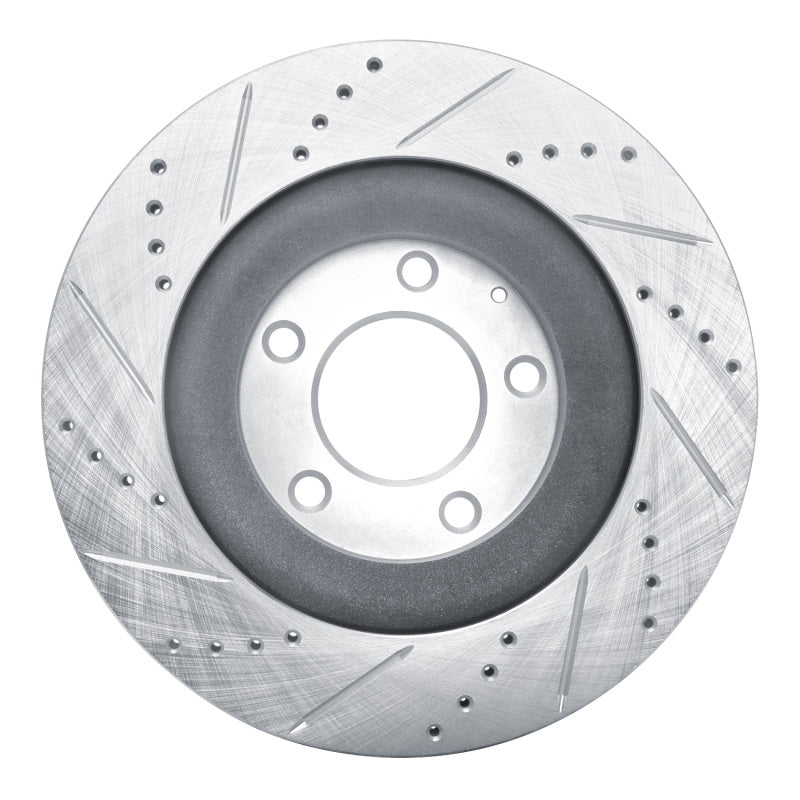 R1 Concepts R1 04-11 Mazda RX-8 Rear Right Drilled & Slotted Silver Brake Rotor