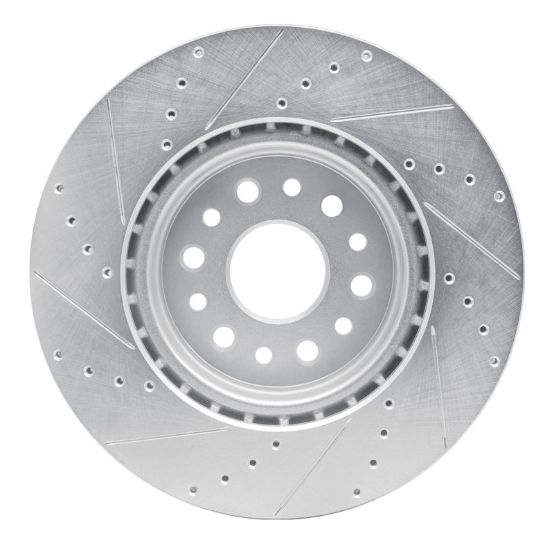R1 Concepts R1 19-25 Ram 1500 Front Right Drilled & Slotted Silver Brake Rotor