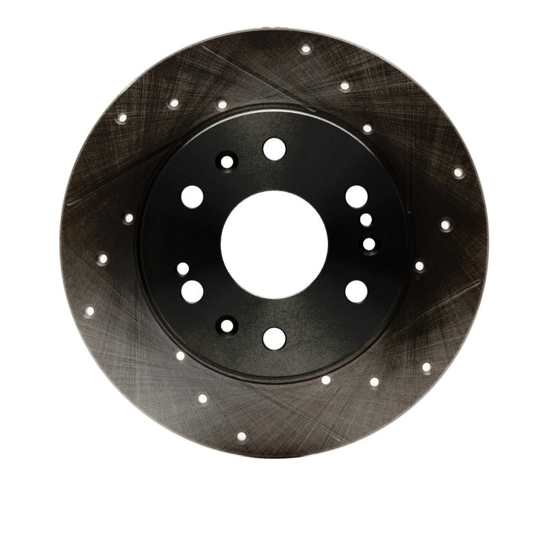 DFC 05-20 Cadillac Escalade EXT Front Right Drilled & Slotted Black Brake Rotor