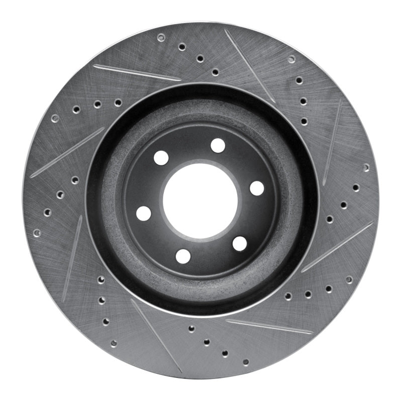 R1 Concepts R1 92-02 Dodge Viper Front Left Drilled & Slotted Silver Brake Rotor