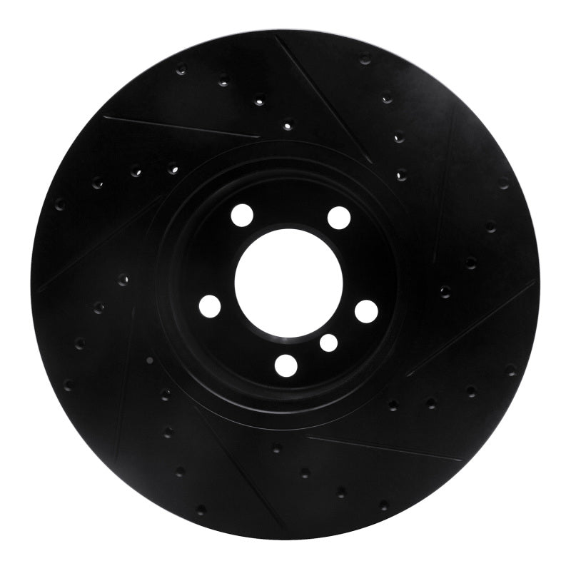 R1 Concepts R1 12-21 BMW 228I Front Left Drilled & Slotted Black Brake Rotor