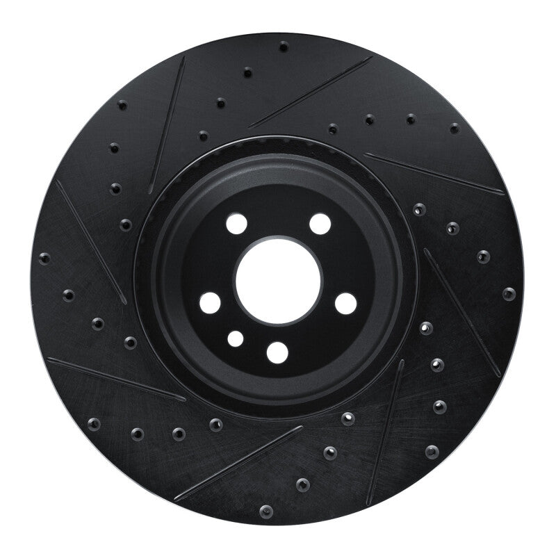 R1 Concepts R1 20-25 Jaguar E-Pace Front Right Drilled & Slotted Black Brake Rotor