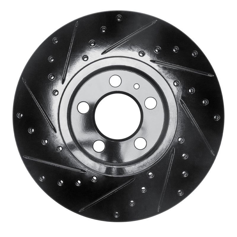 R1 Concepts R1 98-18 Audi A1 (Mexico) Front Right Drilled & Slotted Black Brake Rotor