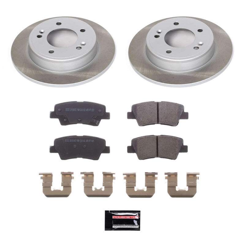 PowerStop Power Stop 17-23 Kia Soul Rear Semi-Coated Rotor Kit