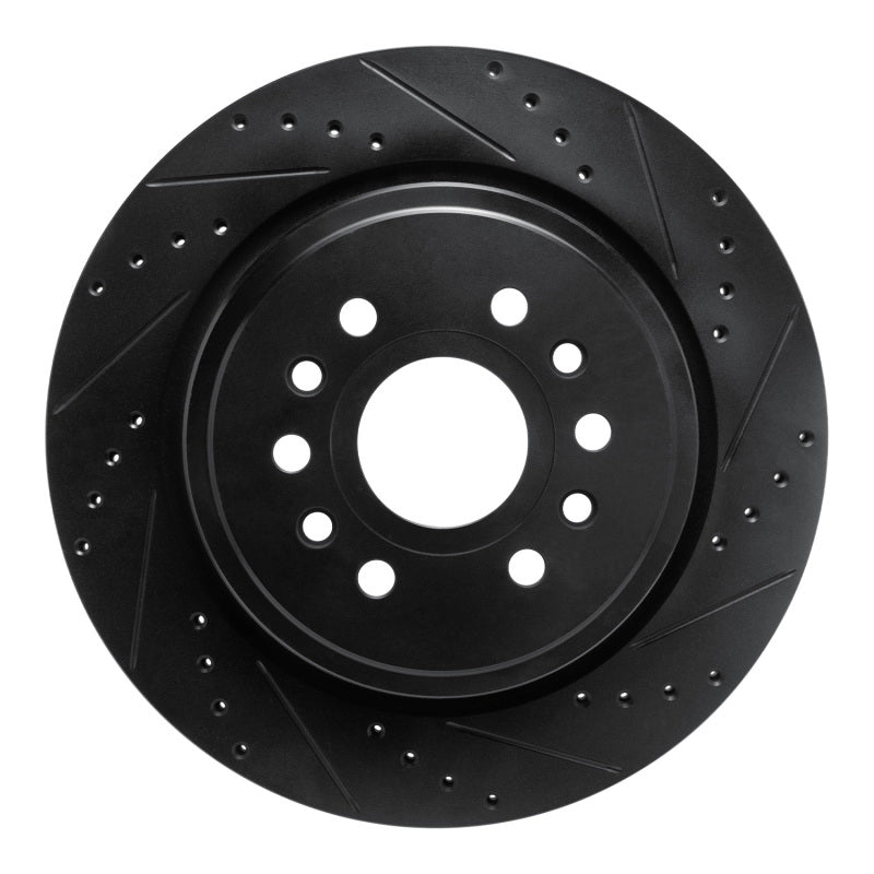 R1 Concepts R1 21-25 Jeep Grand Wagoneer L Rear Right Drilled & Slotted Black Brake Rotor