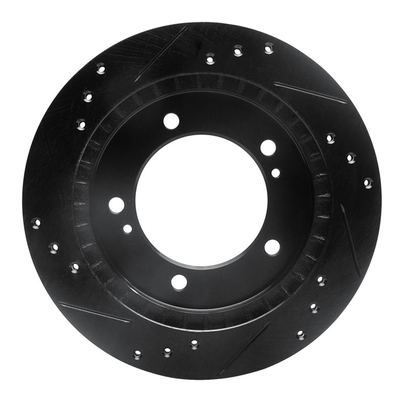 R1 Concepts R1 99-04 Chevrolet Tracker Front Right Drilled & Slotted Black Brake Rotor