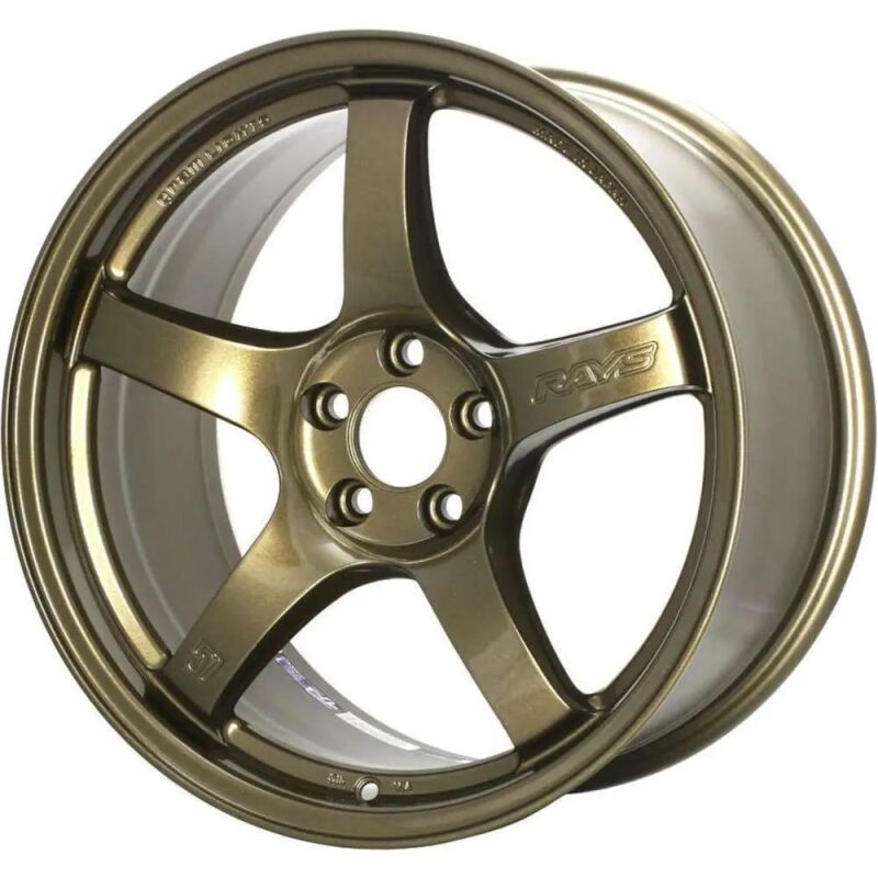 Gram Lights 57CR 18x8.5 +37 5x108 Almite Gold Wheel