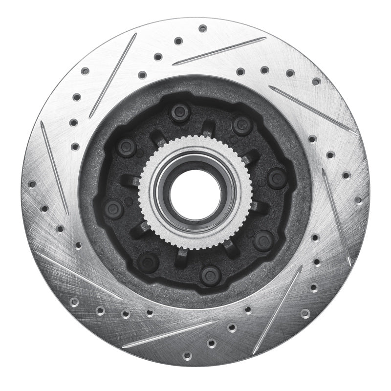 R1 Concepts R1 93-95 Chevrolet G30 Front Right Drilled & Slotted Silver Brake Rotor