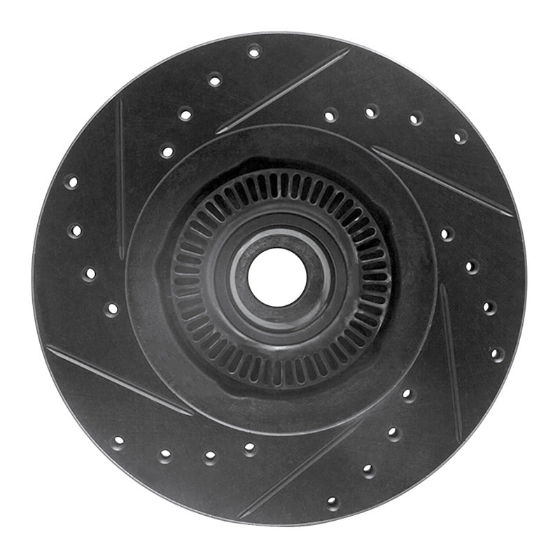 R1 Concepts R1 95-11 Ford Explorer Front Right Drilled & Slotted Black Brake Rotor