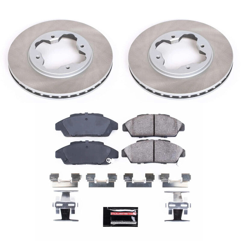 PowerStop Power Stop 90-93 Honda Accord Front Semi-Coated Rotor Kit