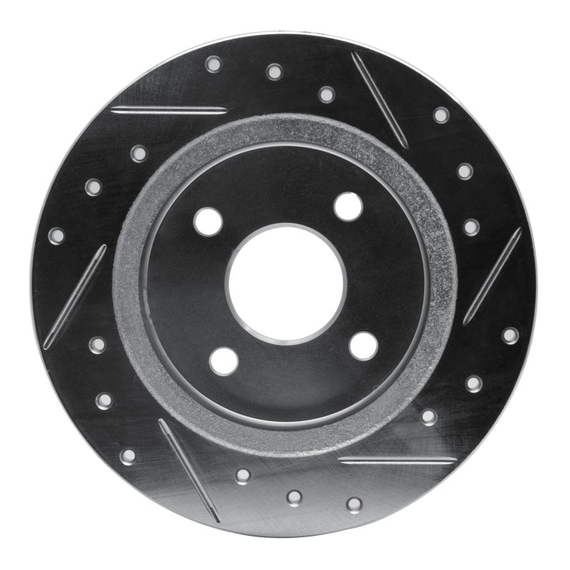 R1 Concepts R1 91-98 Saturn SW1 Rear Left Drilled & Slotted Silver Brake Rotor