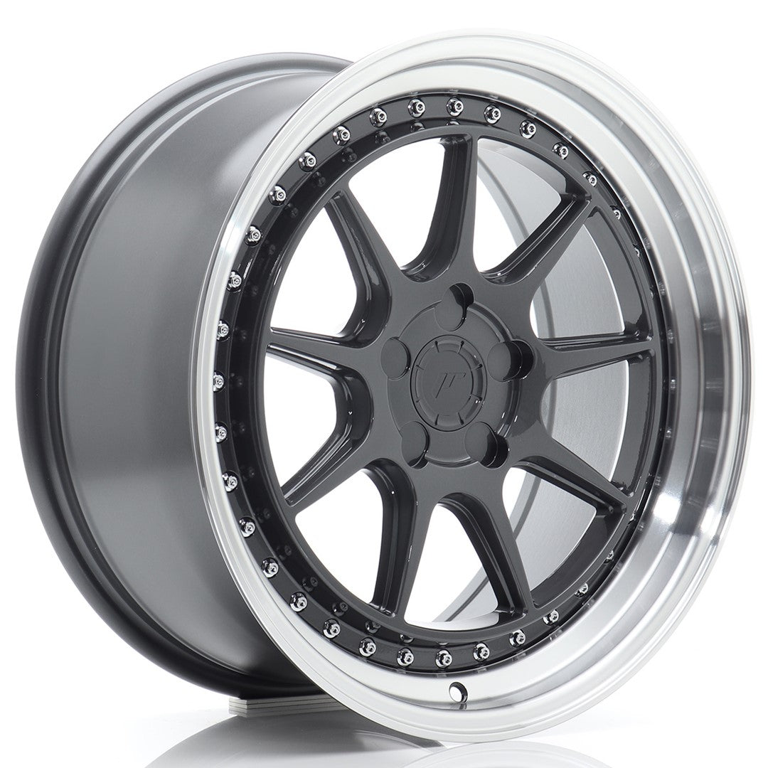 JR Wheels JR471885F15X1572HGL - JR47 18x8,5 ET15-35 5H BLANK Hyper Gray w/ Machined Lip