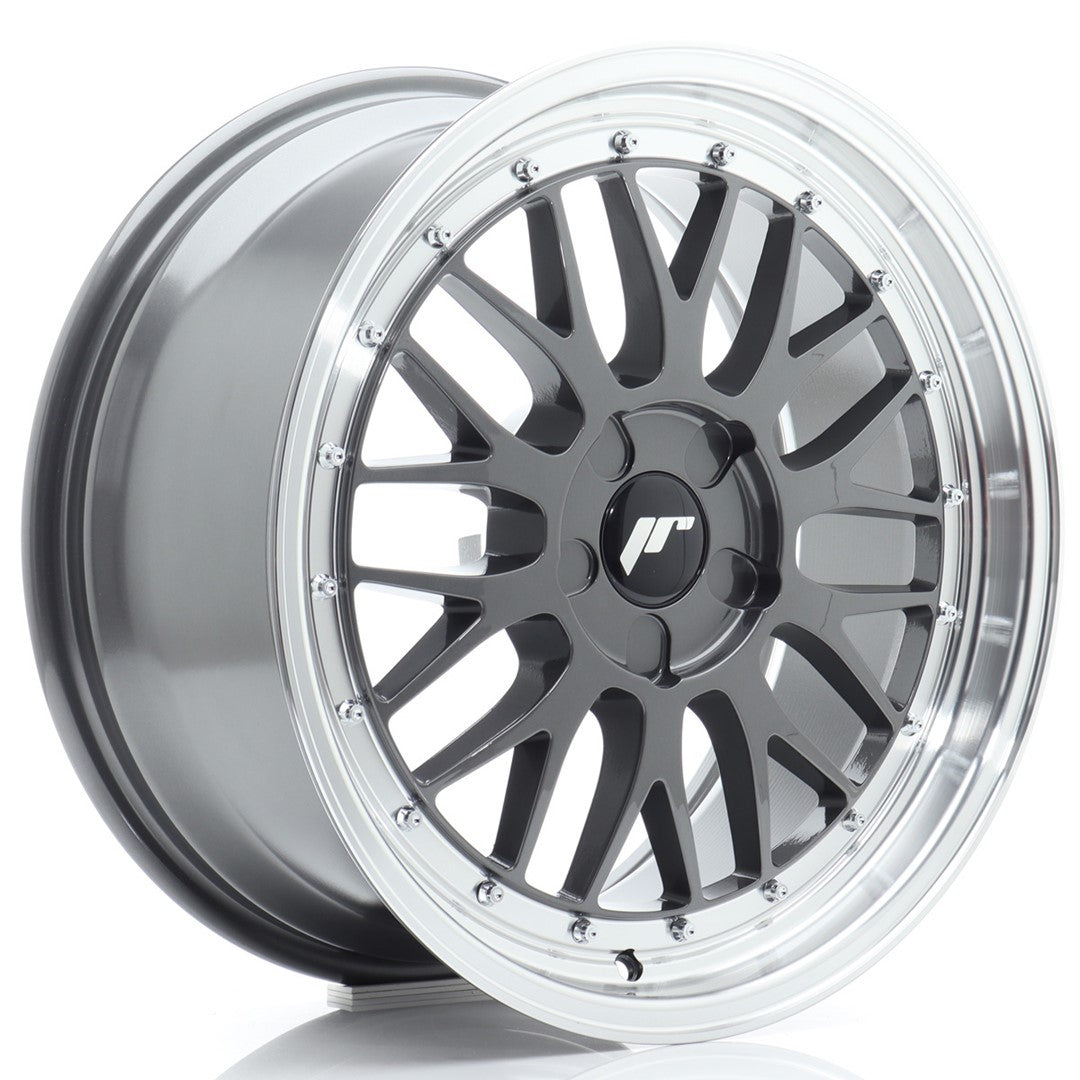 JR Wheels JR231880F15X2072HG1 - JR23 18x8 ET20-42 5H BLANK Hyper Gray w/ Machined Lip