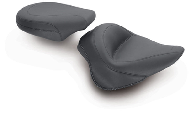 Mustang Motorcycle Mustang 11-13 Harley Blackline, 12-17 Slim/Slim S Wide Touring Passenger Seat - Black