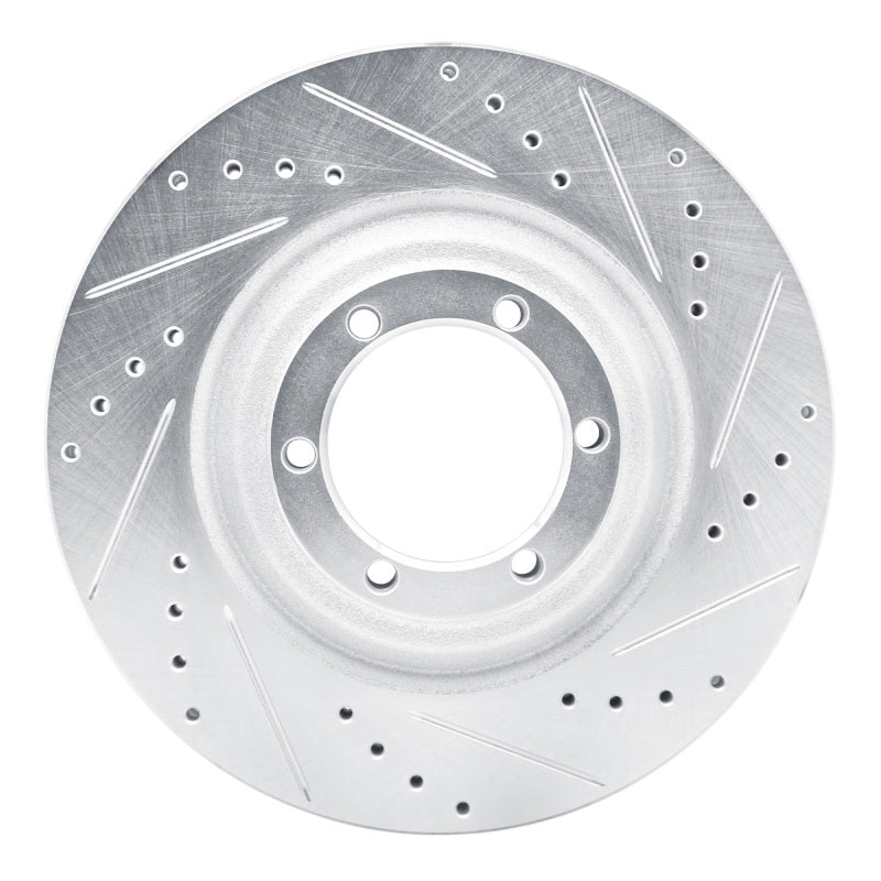 R1 Concepts R1 12-18 Chevrolet Colorado Front Right Drilled & Slotted Silver Brake Rotor