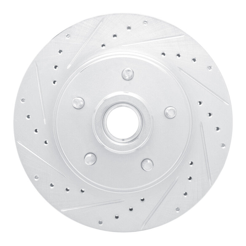 R1 Concepts R1 67-72 Cadillac COMMERCIAL CHASSIS Front Left Drilled & Slotted Silver Brake Rotor