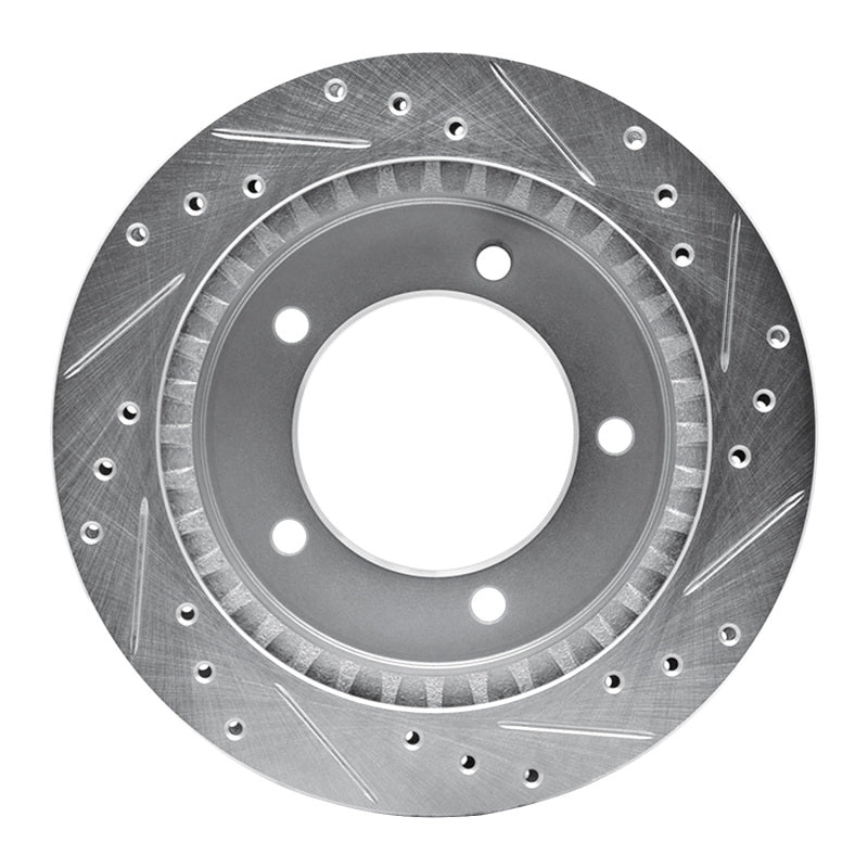 R1 Concepts R1 91-98 Chevrolet Tracker Front Left Drilled & Slotted Silver Brake Rotor