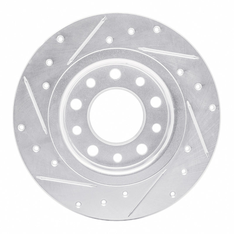 R1 Concepts R1 13-16 Dodge DART Rear Right Drilled & Slotted Silver Brake Rotor