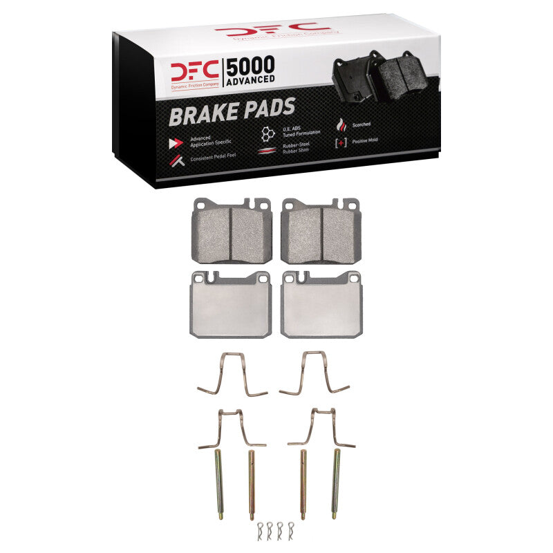 DFC 80-85 Mercedes-Benz 300D Front 5000 Advanced Low Metallic Brake Pads and Hardware Kit
