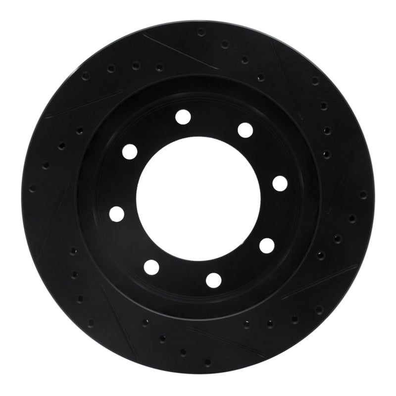 R1 Concepts R1 73-93 Dodge B350 Front Left Drilled & Slotted Black Brake Rotor