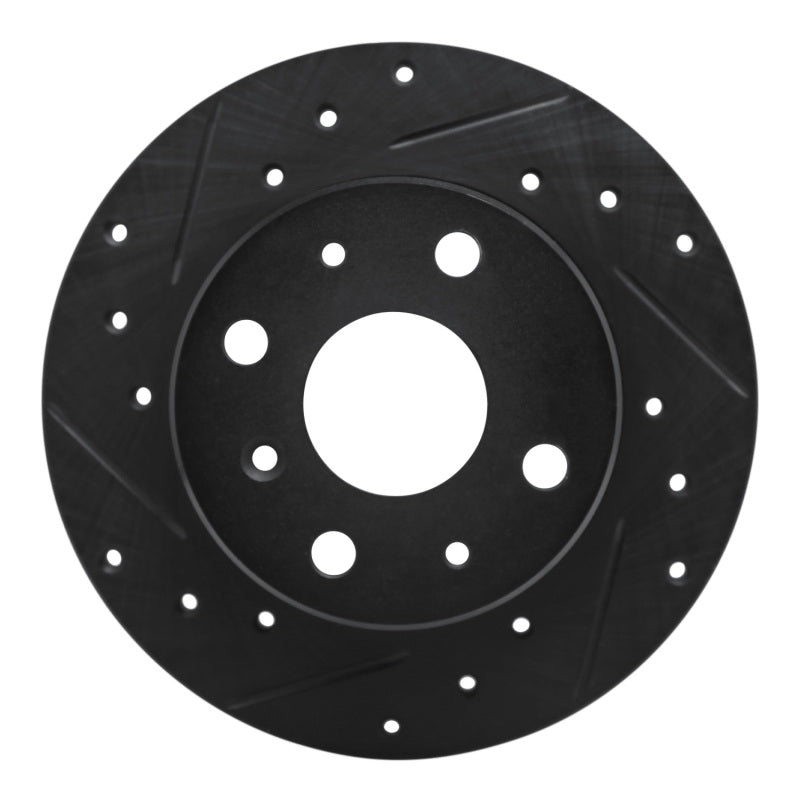 R1 Concepts R1 88-92 Daihatsu CHARADE Front Left Drilled & Slotted Black Brake Rotor
