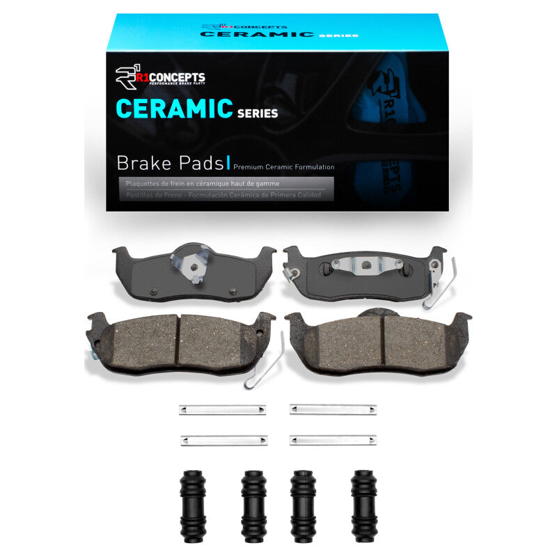 R1 Concepts R1 04-15 Infiniti QX56 Rear Ceramic Brake Pads & Hardware Kit