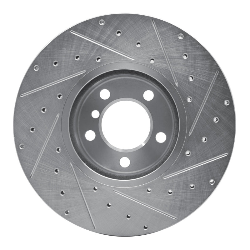 R1 Concepts R1 12-21 BMW 228I Front Left Drilled & Slotted Silver Brake Rotor