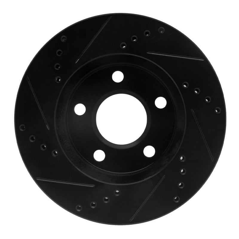 R1 Concepts R1 97-05 Buick Century Front Right Drilled & Slotted Black Brake Rotor