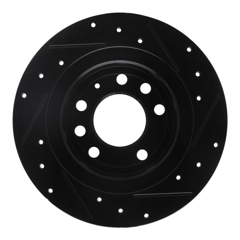 R1 Concepts R1 85-92 Chevrolet Camaro Rear Left Drilled & Slotted Black Brake Rotor