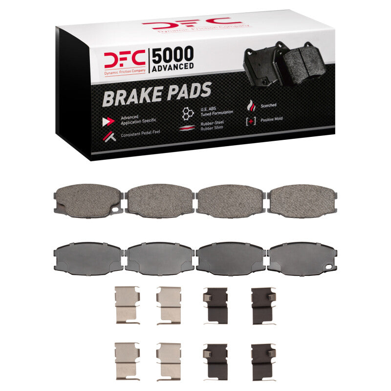 DFC 95-04 Mitsubishi Fuso FE Rear/Front 5000 Advanced Semi Metallic Brake Pads and Hardware Kit