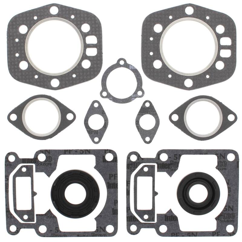 Vertex Pistons Vertex Gaskets 1977 Arctic Cat El Tigre Cross Country Complete Gasket Kit w/ Oil Seals