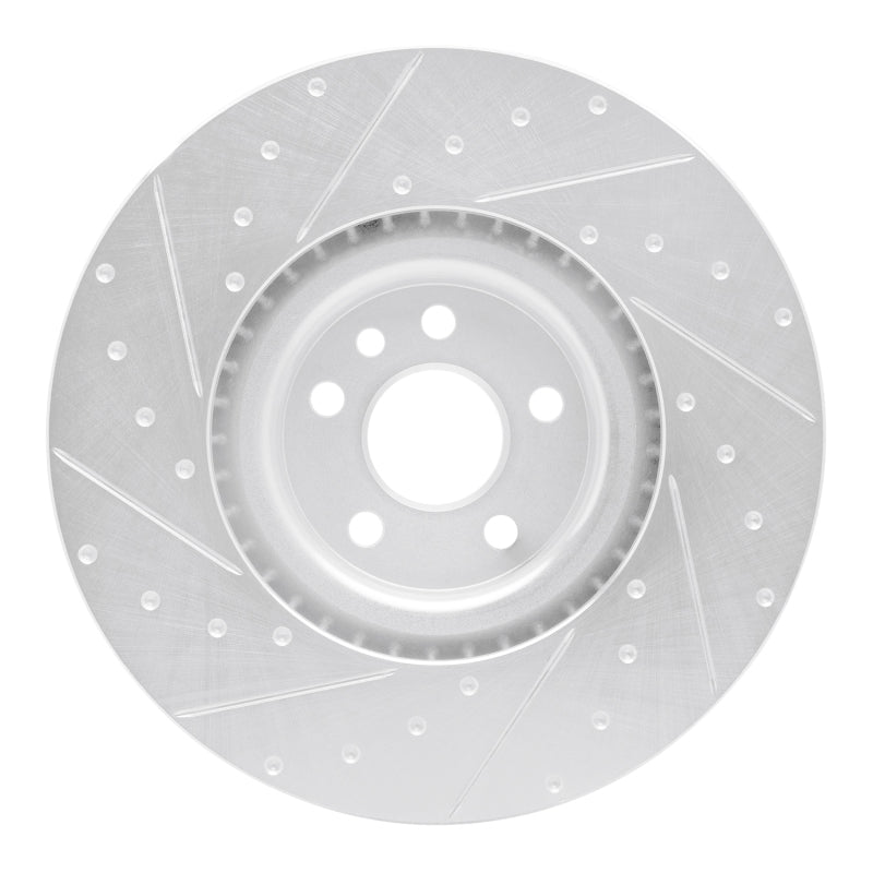 R1 Concepts R1 18-20 Jaguar E-Pace Front Right Drilled & Slotted Silver Brake Rotor