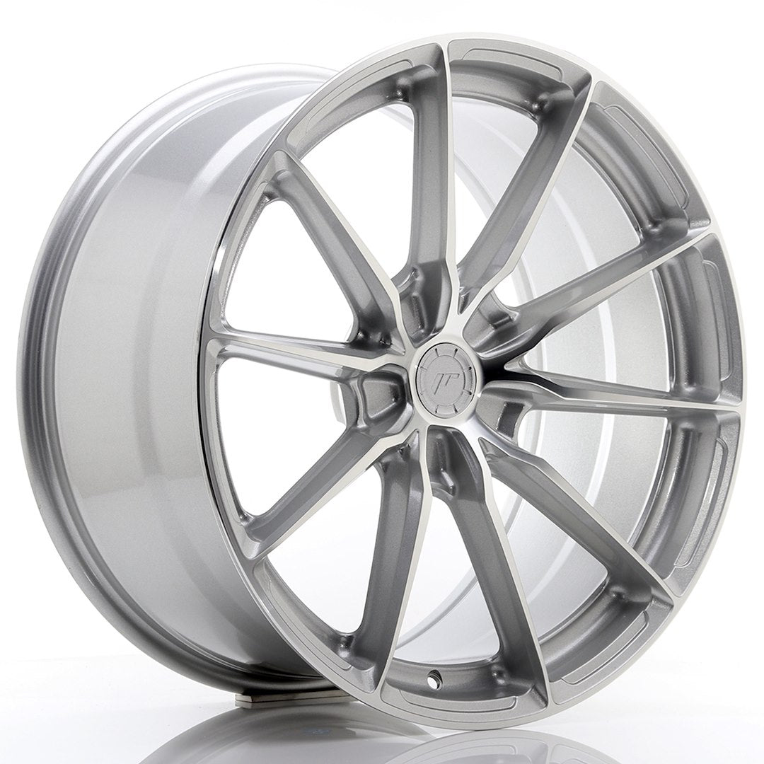 JR Wheels JR3720105L2566SM - JR37 20x10 ET25 5x112 Silver Machined Face