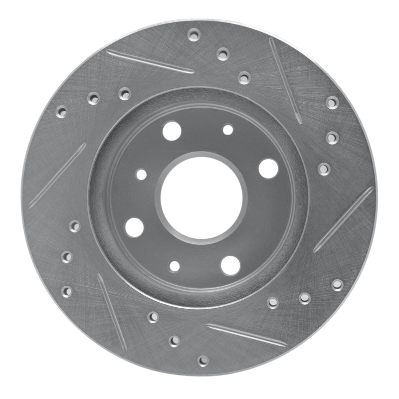 R1 Concepts R1 88-92 Daihatsu CHARADE Front Left Drilled & Slotted Silver Brake Rotor